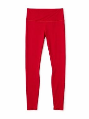 Glowmode Women’s High-Waist Crossover Waist 28” Red Leggings Size L